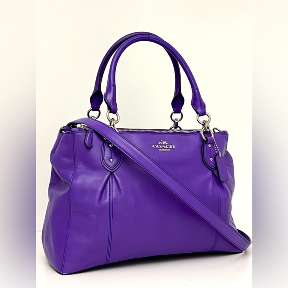 COACH Bright Purple Carryall In Smooth Relaxed Leather - Picture 10 of 14